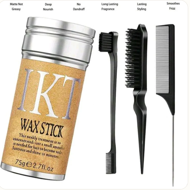 IKT hair wax stick and styling brushes