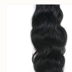 Black wave human hair clip-in extensions image 2