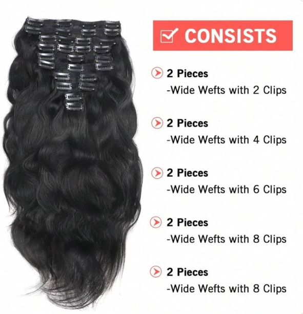 Supplier diagram of ten-piece clip-in extension set