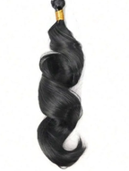 Single black body wave hair bundle close up