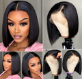 10 inch straight virgin human hair 13x4 lace bob wig
